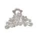 Retro Flowers Hair Claw Clip for Women Lady Vintage Alloy Rhinestone Hair Jaw Clips Hairpin Fancy Hair Clamp (Silver)