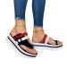 Women Platform Wedge Sandal Bunion Corrector Sandals Summer Non-slip Clip Toe Flip Flops with Buckle for Orthopedic Big Toe Bone Correction Beach Travel ( Color : Dark blue  Foot length : 25cm ) 25cm Dark Blue