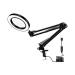Spacmirrors Magnifying Glass 10 Lighting Levels Dimming Adjustable Industrial Clamp 5X Magnification Magnifying Glasses LED Light Magnifying Lamp Magnifier