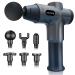 Massage Gun Handheld Electric Body Muscle Massager Deep Tissue, Intensity Vibration Percussion Massage Device with 6 Changeable Heads & 20 Speed Black
