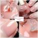 Jelly Nail Polish Pink Translucent Nail Polish Neutral Color Nude Pink Gel Nail Varnish Quick Drying Long Lasting Nail Art French Manicure DIY at Home 009 - Buy Online on GoSupps.com