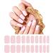 Semi Cured Gel Nails Strips 20Pcs Gel Nail Wraps Self Adhesive Gel Nail Stickers Single Color in Paste Pink Full Wraps Nail Art Stickers with Nail File & Stick-UV/LED Lamp Required 01 - Buy Online on GoSupps.com