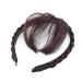 SHERCHPRY Forehead Hair Extension Clip On Bangs Extensions braid headband Braided Hair Hoop hair barrettes for women fringe hair extensions bangs hair clip hair quality explosive clip Miss Brown Medium