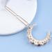 Allereya Crystal Pearl Moon Hair Clip Barrette Rhinestone Pearl Hairpin Barrette Gold CZ Crescent Moon Head Clip Headpieces Meniscus Pearl Hair Accessories for Women Girls (Gold) - Buy Online on GoSupps.com