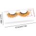 Glitter Lashes - Sparkly 3D Orange Lashes Shiny Dramatic Decorative Eye Strip Lashes | False Eyelashes flufy Wispy Curly Waterproof Sticker Eyelashes | Lashes for Holiday Eye Makeup Cosplay Q-05 - Buy Online on GoSupps.com