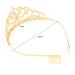 FASOTY Gold Crystal Tiara Crown for Women - Elegant Bridal Headband for Wedding, Prom, Birthday - Princess Hair Accessory with Combs - Buy Online on GoSupps.com