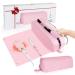 Hair Tools Travel Bag with Silicone Heat Resistant Mat for Flat Irons Curling Iron Hair Dryer and Care Accessories Large Portable 2 in 1 Hair Tool Organizer Travel Essentials for Women (Pink)