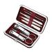 Manicure Set Nail Clipper Set Black Stainless Steel Nail Manicure Tools Home Beauty Nail Set Travel Portable Gift Box Nail Set 8 Pieces Manicure Nail Clippers Kit (Color : C)