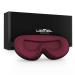 UAMAL 3D Eye Mask Sleep Mask 100% Blackout Eyelash Extension Sleep Masks for Women & Men Eye Mask for Sleeping Premium DARK CRIMSON Sleeping Eye Mask with Adjustable Strap Travel Essential Eyemask