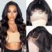 Candice 13x4 Lace Front Wig 24 Inch Natural Wave Heat Resistant Synthetic Hair 1B Black - Pre Plucked with Baby Hair for Women - Daily & Party Wear - Buy Online on GoSupps.com