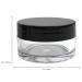 Beauticom 20g/20ml Acrylic Round Clear Jars with Black Lids - Ideal for Lip Balms, Creams, Makeup, Cosmetics - 12 Piece Set - Buy Online on GoSupps.com