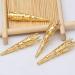 ARTIBETTER 100pcs Flower Bead Caps - Tibetan Style Metal Filigree Cones for DIY Jewelry Making (Golden) - Buy Online on GoSupps.com