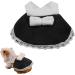 Ywstyllelty Winter Chihuahua Dog Coat - Princess Dress in Black XS - Strawberry & Pineapple Couples Pet Clothing - Buy Online on GoSupps.com
