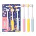QL-LINRUN 3 Sided Toothbrush 3 Sided Toothbrush Kids Three Sided Toothbrush Surround Toothbrush Kids Kids toothbrushes Toddlers Teeth Brush(3pcs)