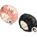Ladaypoa 2 pieces women satin sleeping cap silk hood for curly hair satin hair hood to sleep large double -layer adjustable satin hood for women pink+black unit size pink+black