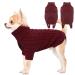 Liebeedd dog sweater Small dog sweater winter warm dog sweater Christmas sweater dog fleece christmas dog sweater clothing for French bulldog chihuahua red xs xs - back 23cm chest 32cm burgundy red