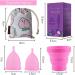 Fainfun Menstrual Cup Set - 2 Soft Silicone Period Cups (Size Small & Large) - Eco-Friendly Pink Menstruation Cups for Comfort & Protection - Shop Now! - Buy Online on GoSupps.com