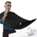 Beard Bib Apron Beard Hair Catcher for Men Shaving and Trimming Gifts for Boyfriend Husband Dad Grooming Accessories(Black)
