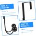 2pcs Double Hook Towel Rack Coat Hangers Over Door Hangers Hooks Door Hook Coat Hook Wardrobe 14x9cm Black - Buy Online on GoSupps.com