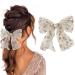 Lace Hair Bows French Barrette Hair Clip Hair Scrunchie Cute Gifts for Women Girls Party Decorations (A-1Pcs)