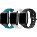 ECSEM Replacement Bands for Letsfit ID205L ID205S Smart Watch Soft Silicone Quick Release Wristbands for Veryfitpro ID205L,ID205,ID205S(Green+Black+White), Large Green+Black+White Large