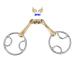 Wilkie Bevel Verbindend Angled Snaffle Horse Bit with GS Lozenge by JRI (6 inches) 6" Design 2 - Buy Online on GoSupps.com