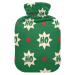 Christmas Ho Green hot water bottle with cover heat bottles for pain relief hot water bottle water bag hot water bed warmer for arthritis 1l