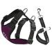 Slowton dog harness with seat belt for car double-lying breathable latex network tissue puppy harness regular safety harness Dog for all everyday sports (Burgundy S) s Burgundy