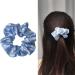 Daisy Flower Blue Hair Scrunchies 2PCS - Women's Silk Hair Accessories & Ponytail Holder Bracelet - Buy Online on GoSupps.com