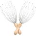 Usaga 28 Fingers Premium Head Massage Device - Scalp Massager with Wooden Handle - Relaxation & Relief (2 Pieces) - Best International Shipping - Buy Online on GoSupps.com