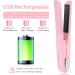 Cordless Hair Straightener - Portable Mini Flat Iron Adjustable Temperature Fast Heating Type-C Rechargeable (Pink) for Travel | Buy Online Now - Buy Online on GoSupps.com