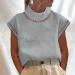 Womens Cotton and Linen Shirts Plus Size Blouses Summer Short Sleeve Lapel Button Casual Tees Round Neck Loose Holiday Vacation Henley T Shirts 2651-qppoj-grey-f S - Buy Online on GoSupps.com