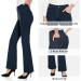 MOTEEPI Women's High Waisted Bootcut Yoga Dress Pants - Navy Blue, XL - Buy Online on GoSupps.com