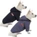 Hualisiji dogs hoodie dogs sweatshirt fleece sweater dog chihuahua sweater warm and light with a soft texture easy to wear and light colors (s black+gray) S 2PCs black+gray