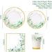 Kecung Green Paper Plates Set for 24 People Decoration Set Sage Green Paper Plates and Napkins Cups Set for Birthday Supplies Wedding - Buy Online on GoSupps.com