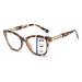 JM Progressive Multifocus Reading Glasses for Women Cat Eye Reader with Blue Light Blocking Trotoise+2.0