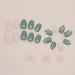 Ceboic 24Pcs Square False Nails Short French Tip Press on Nails with Gold Line & Flower Designs - Removable Glue on Nails for Women Girls - Buy Online on GoSupps.com