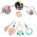 iBaseNice 4pcs Stroller Yarn Bead Pendant Rattles Crib Hanging Set - Buy Online on GoSupps.com