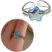 Sakeiou Harajuku Blauer Kristall Stern Pentagram Ring - Aesthetic Adjustable Women's Fashion Jewelry - Buy Online on GoSupps.com