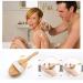 Long Handle Shower Exfoliator Brush - Natural Bristle Body Brush for Cellulite & Dry Skin - Detachable Handle - Buy Online on GoSupps.com