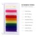 Mereton 16 Row Colored Lash Extensions - 0.07mm D Curl Mix Color Lashes - 14mm Length Individual Classic Eyelash Extensions - Buy Online on GoSupps.com