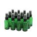 TOPSKY 12 30ml leader spray bottles made of UV-resistant glass with a fine atomizer-ideal for essential oils perfumes and hair tiger (green)