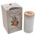 Sensual fragrance candle flame of nature in crystal glass made of soy wax and 100% from natural organic orange essential oil for aromatherapy spiritual growth and the general well -being organic orange