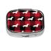 Portable Pill Case Dachshund-Buffalo-Plaid Daily Pill Organizer