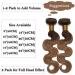 SEGO 100% Unprocessed Brazilian Human Hair Bundles - Body Wave Weave Extensions in Medium Chestnut Brown - Buy Online on GoSupps.com