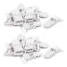 Aposous 20Pcs Baby Kids T-Shape Plastic Pacifier Clips Soother Dummy Style Badge Holder White
