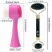 2 in 1 Silicone Face Brush & Jade Roller - Deep Cleansing & Exfoliating Tool for Glowing Skin | Soft Bristles & Manual Massager - Purple & Black - Buy Online on GoSupps.com