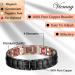 Vicmag Copper Bracelet for Men - Ultra Strength Magnetic Double Row - 99.99% Pure Copper - Adjustable with Tool - Gift Box Included (Black 4 Elements) - Buy Online on GoSupps.com