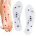 Foot Massage Insoles for Men and Women - Magnetic Acupressure Shoe Inserts Reflexology Foot Pain Relief Insoles Cool and Breathable TPR Insole Can Be Cropped Arbitrarily Size (28-30cm for Men)