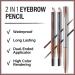 CARSLAN Natural Shaping Eyebrow Pencil Duo - Waterproof Definer in Dark Brown & Light Gray - Buy Online on GoSupps.com
